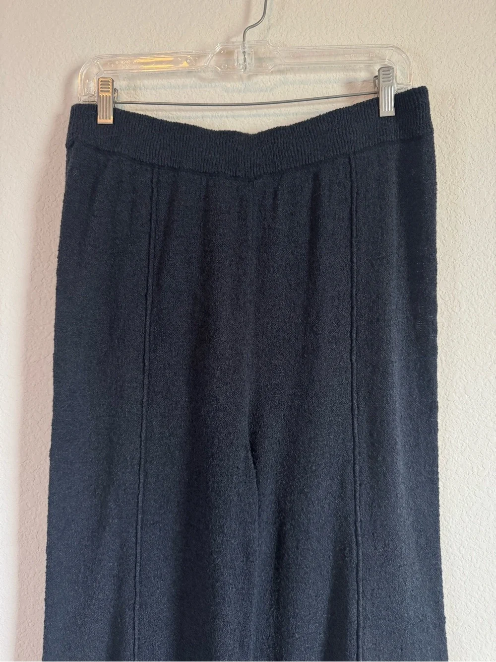 Free People Free-est May Black High Rise Wide Leg Knit Sweater Pants Size Large